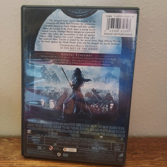 Underworld: Rise of the Lycans (DVD, 2009) Pre-Owned Tested Working Great Movie - Picture 2 of 2
